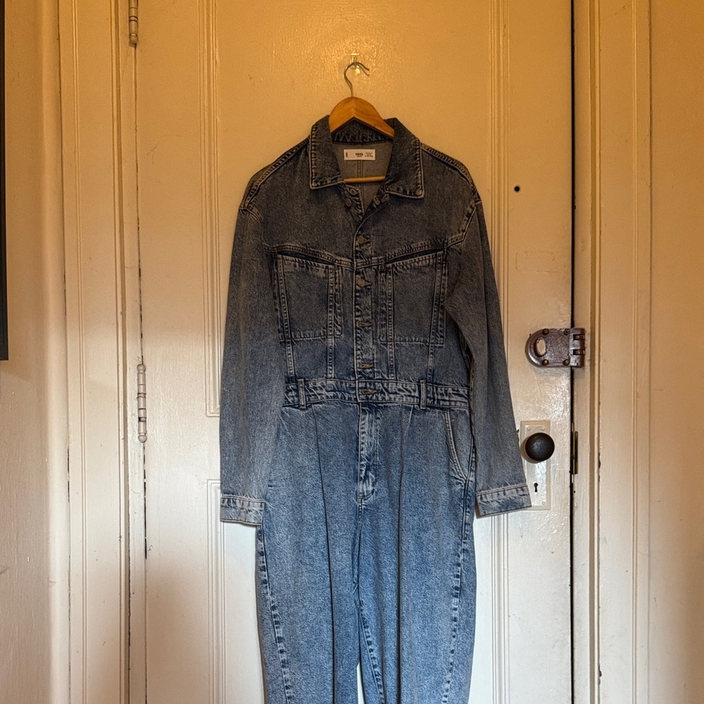 Mango Blue Denim Jumpsuit
